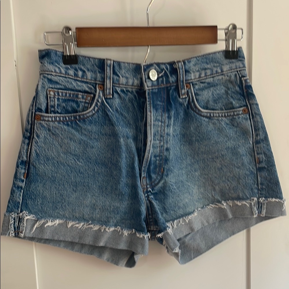 Reformation High Waist Denim Shorts
